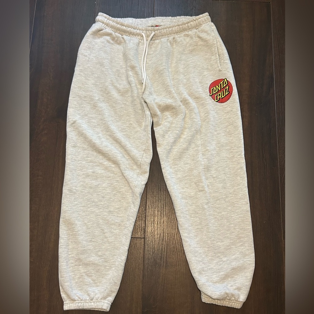 Santa Cruz Skateboards Men’s Light Gray Joggers